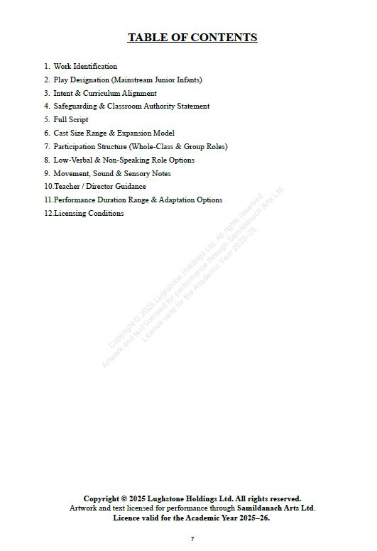 The Giggle in the Classroom Wall – Primary School Play Annual Licence