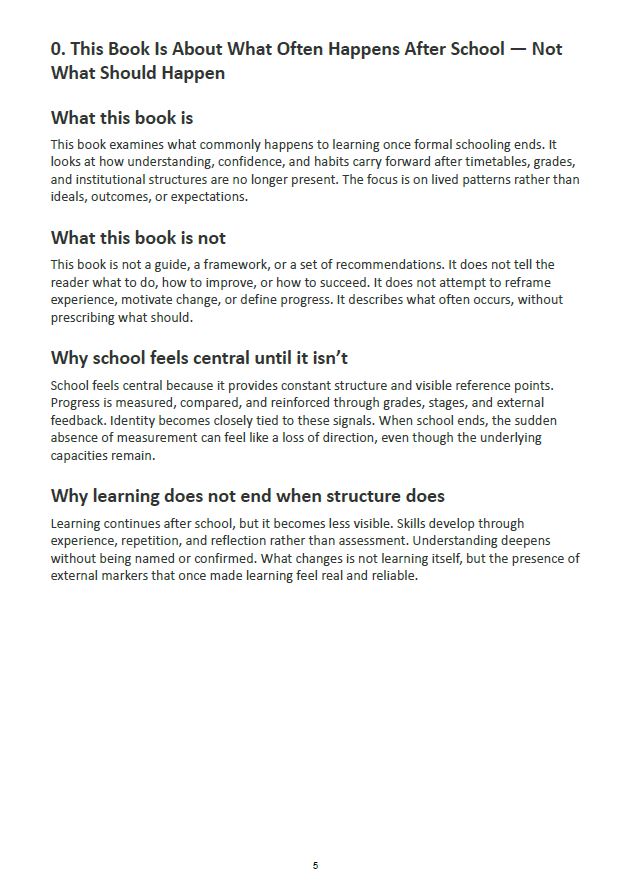 Senior Cycle - Learning After School: Meaning, Transfer & Continuity