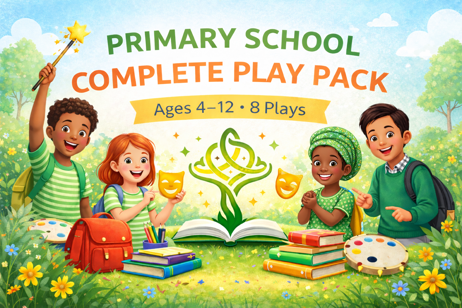 Primary School Complete Play Pack (Ages 4–12) – 8 Plays - Annual School Licence
