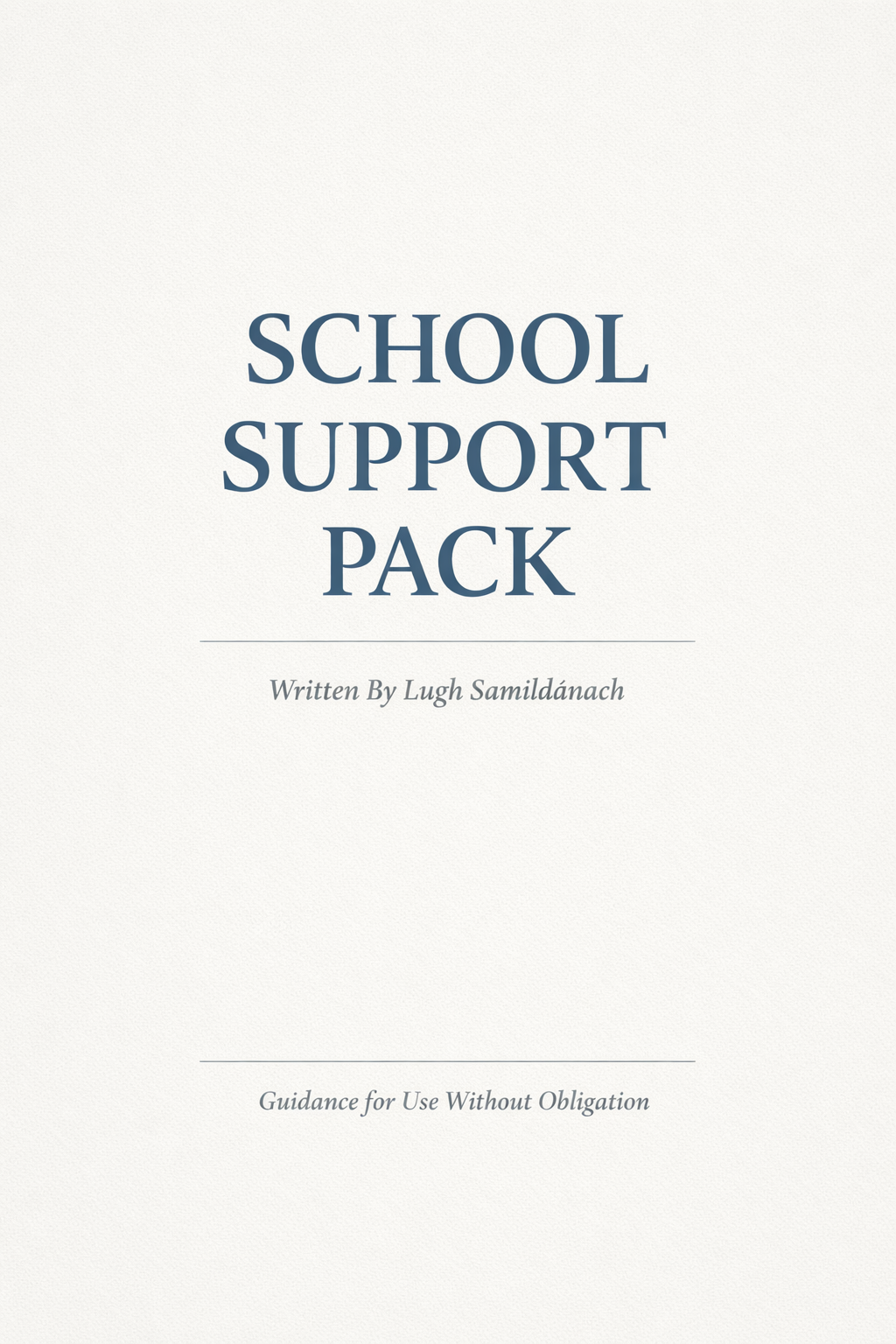 School Support Pack (School Resource Edition) All Schools