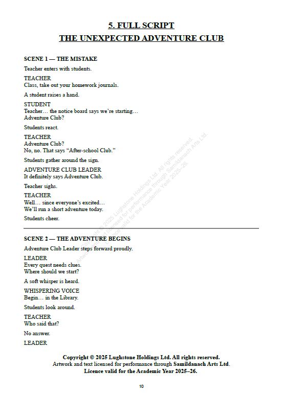 The Mystery of the Midnight Storybooks – 3rd Class School Play Annual Licence