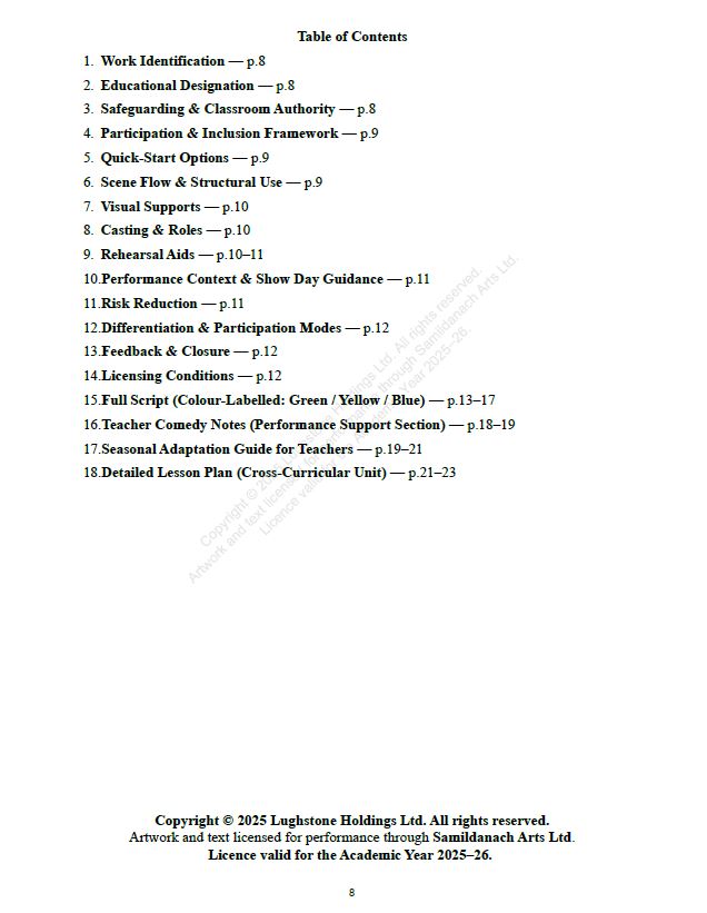 The Case of the Vanishing Subjects — 3rd Year School Play Annual Performance Licence