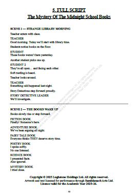 The Mystery of the Midnight Storybooks – 2nd Class School Play Annual Licence