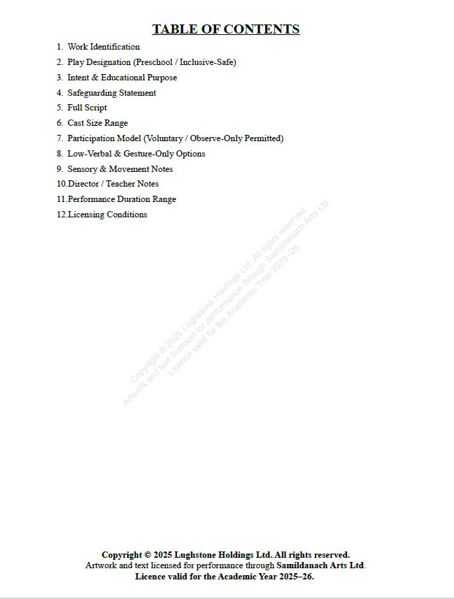 The Rainbow That Forgot Its Colours – Preschool School Play Annual Licence