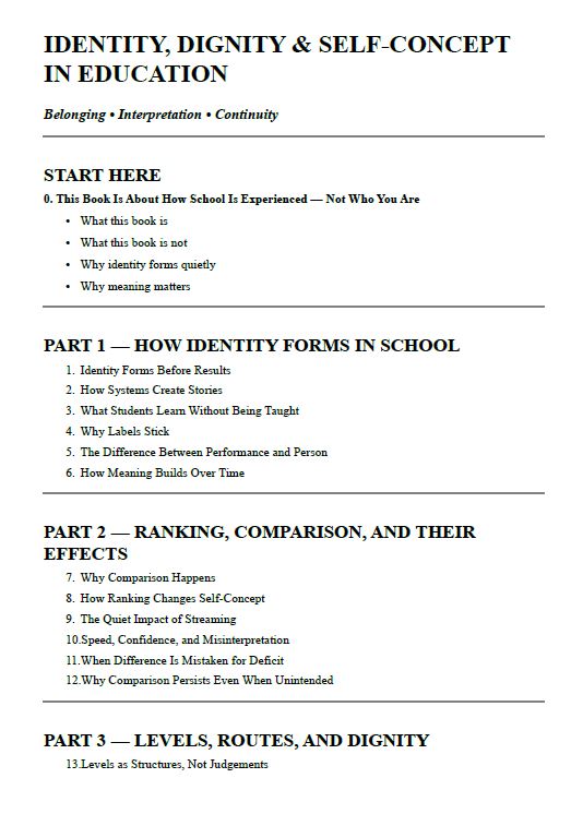Identity, Dignity & Self-Concept in Education (School Resource Edition)