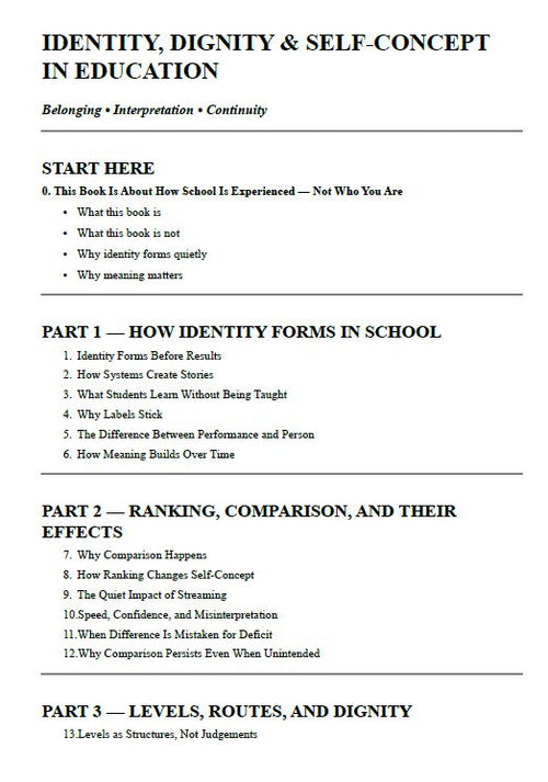 Identity, Dignity & Self-Concept in Education (School Resource Edition)
