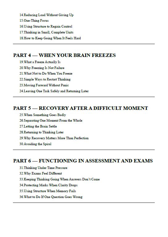 Cognitive Support & Functioning Under Pressure (School Resource Edition)