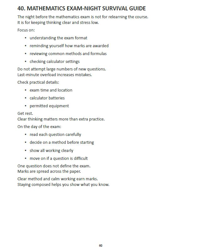 Junior Cycle — Exam Clarity & Support Guide (Student Edition)