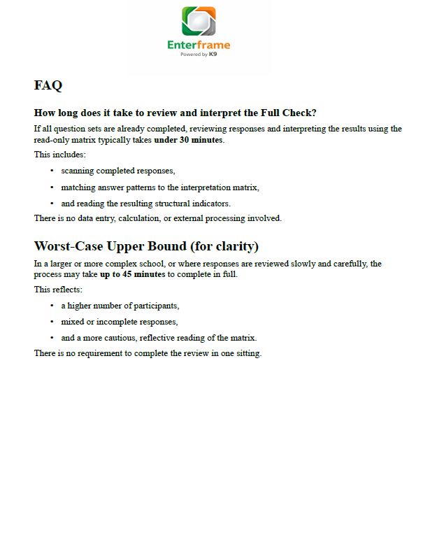 Principal Snapshot Lite – 10-Minute Governance Visibility Questionnaire - Self Accessed