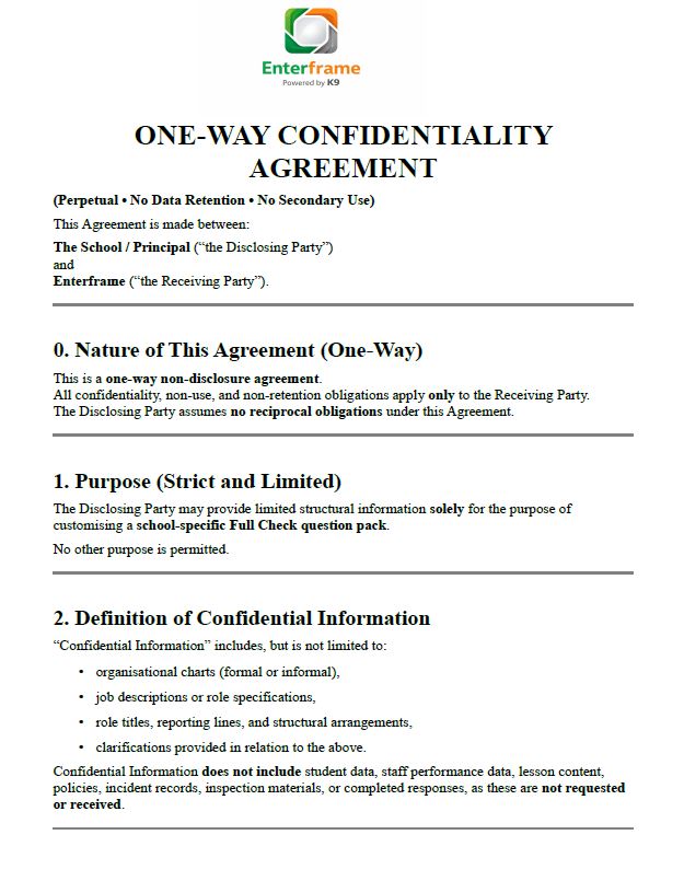 Principal Snapshot Lite – 10-Minute Governance Visibility Questionnaire - Self Accessed