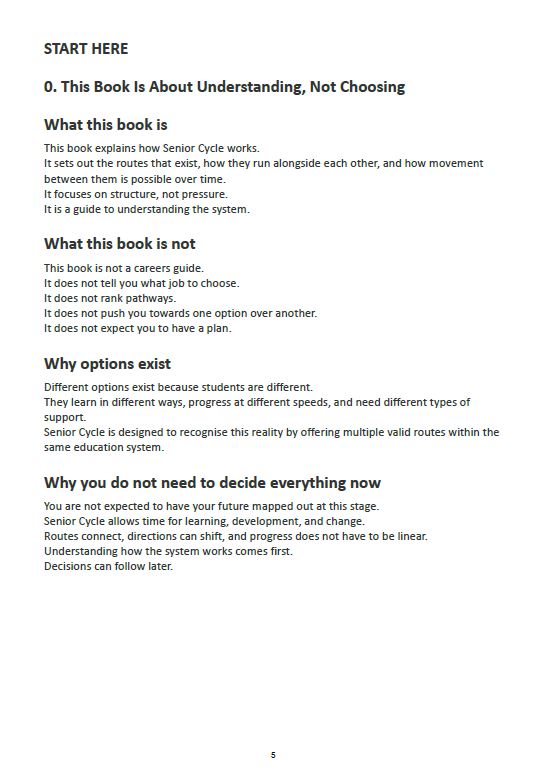 Senior Cycle: Understanding the Options (Student Edition)