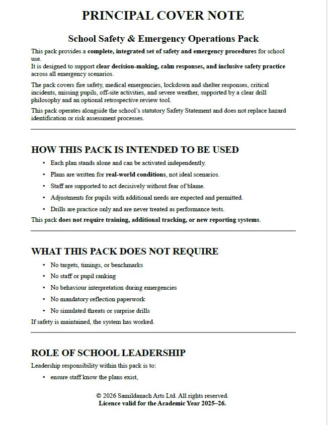 School Safety & Emergency Operations Pack (School Resource Edition)