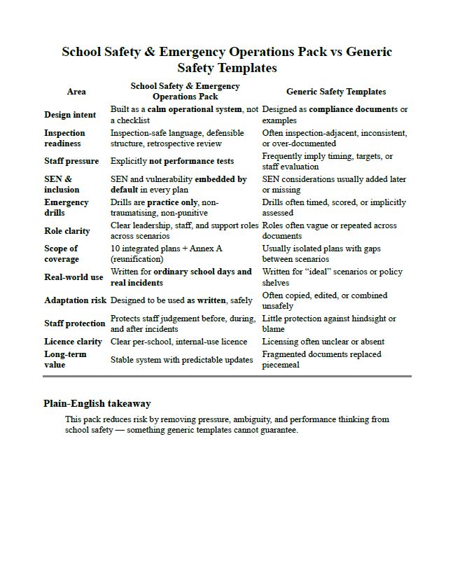 School Safety & Emergency Operations Pack (School Resource Edition)