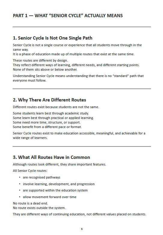 Senior Cycle: Understanding the Options (Student Edition)