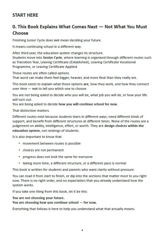 What Happens After Junior Cycle — and What Options Actually Mean (Student Edition)